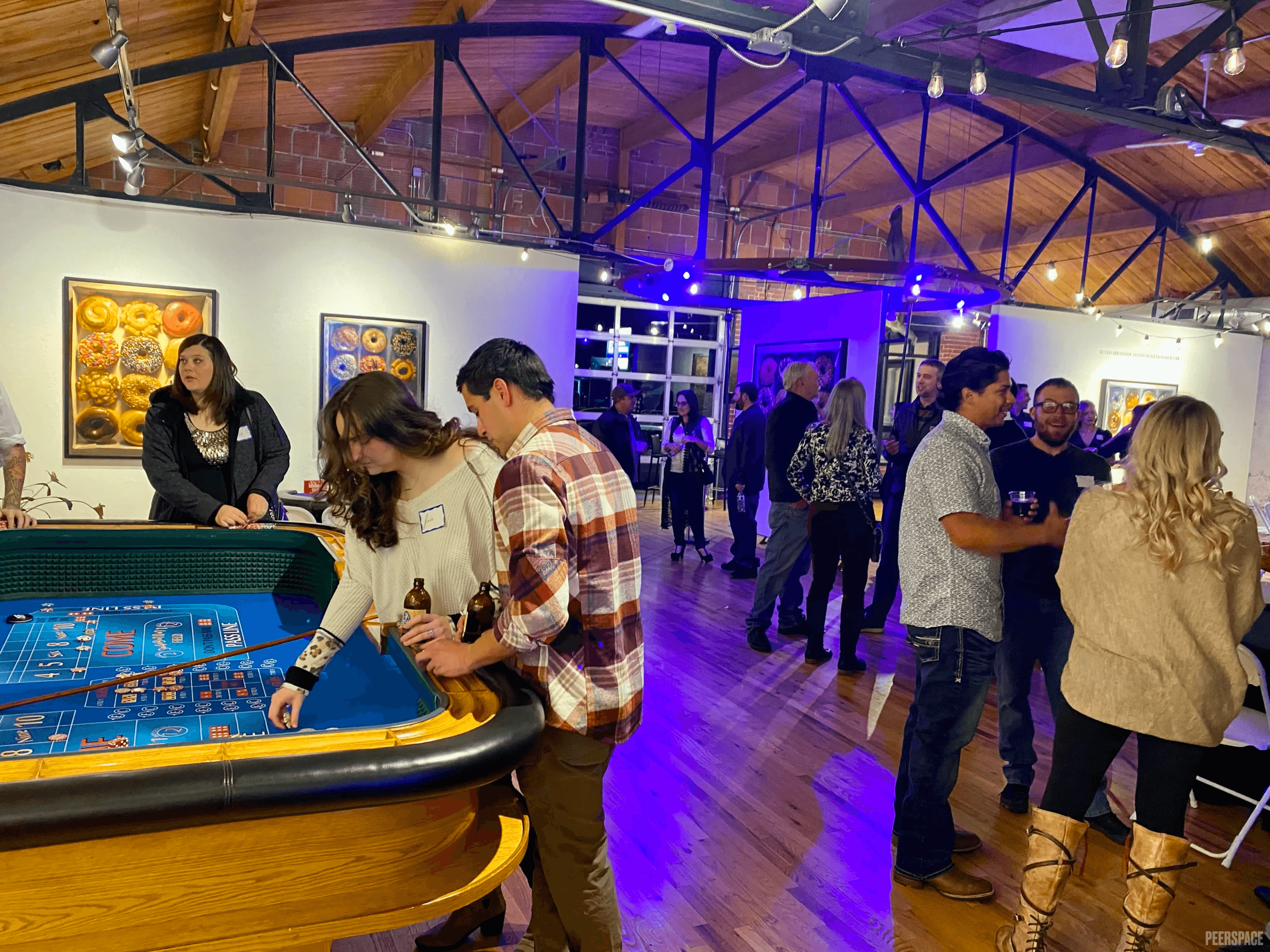 Casino-night fundraiser with craps table