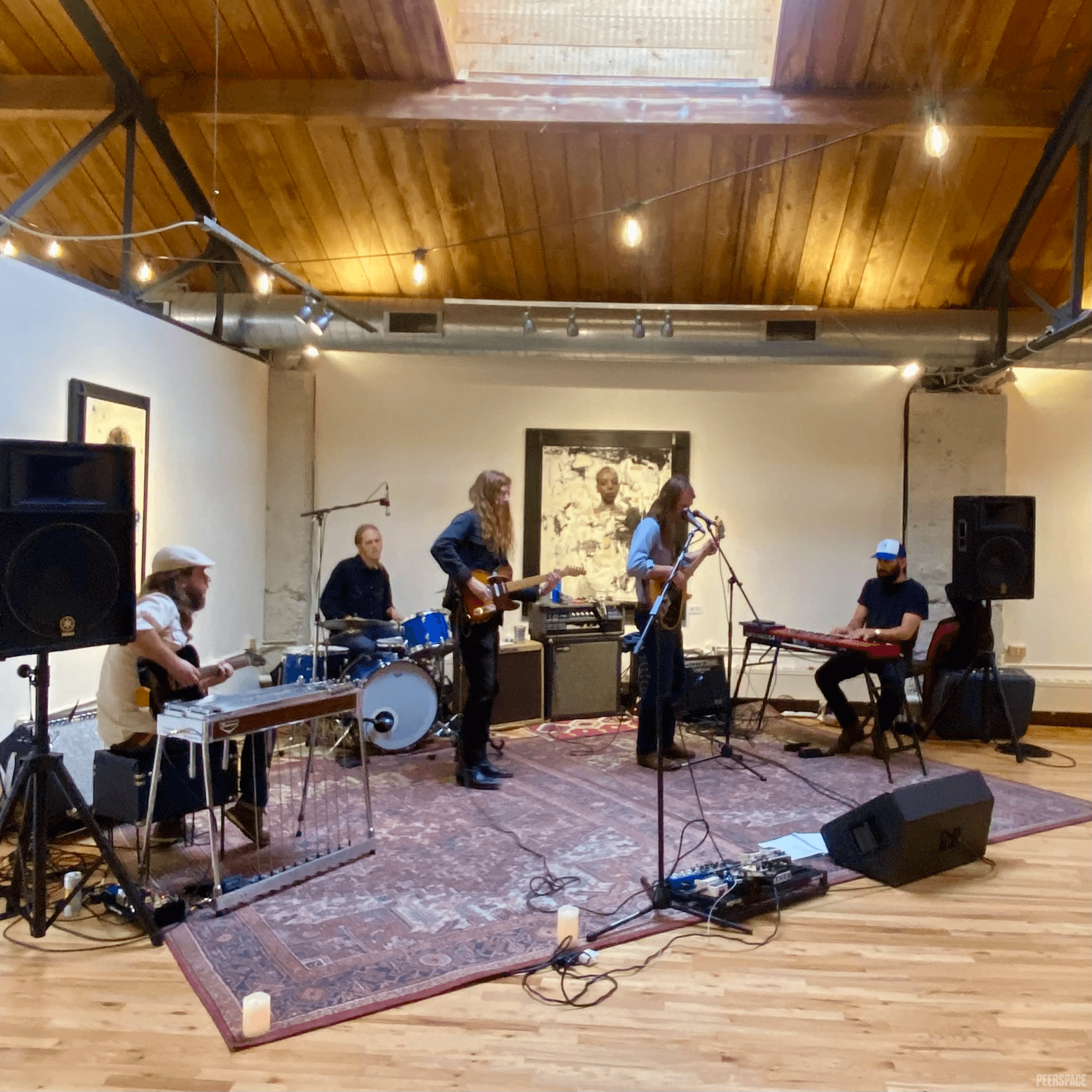 Live band performing at a product launch